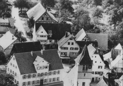 Luftaufnahme der Schulstra�e um 1958